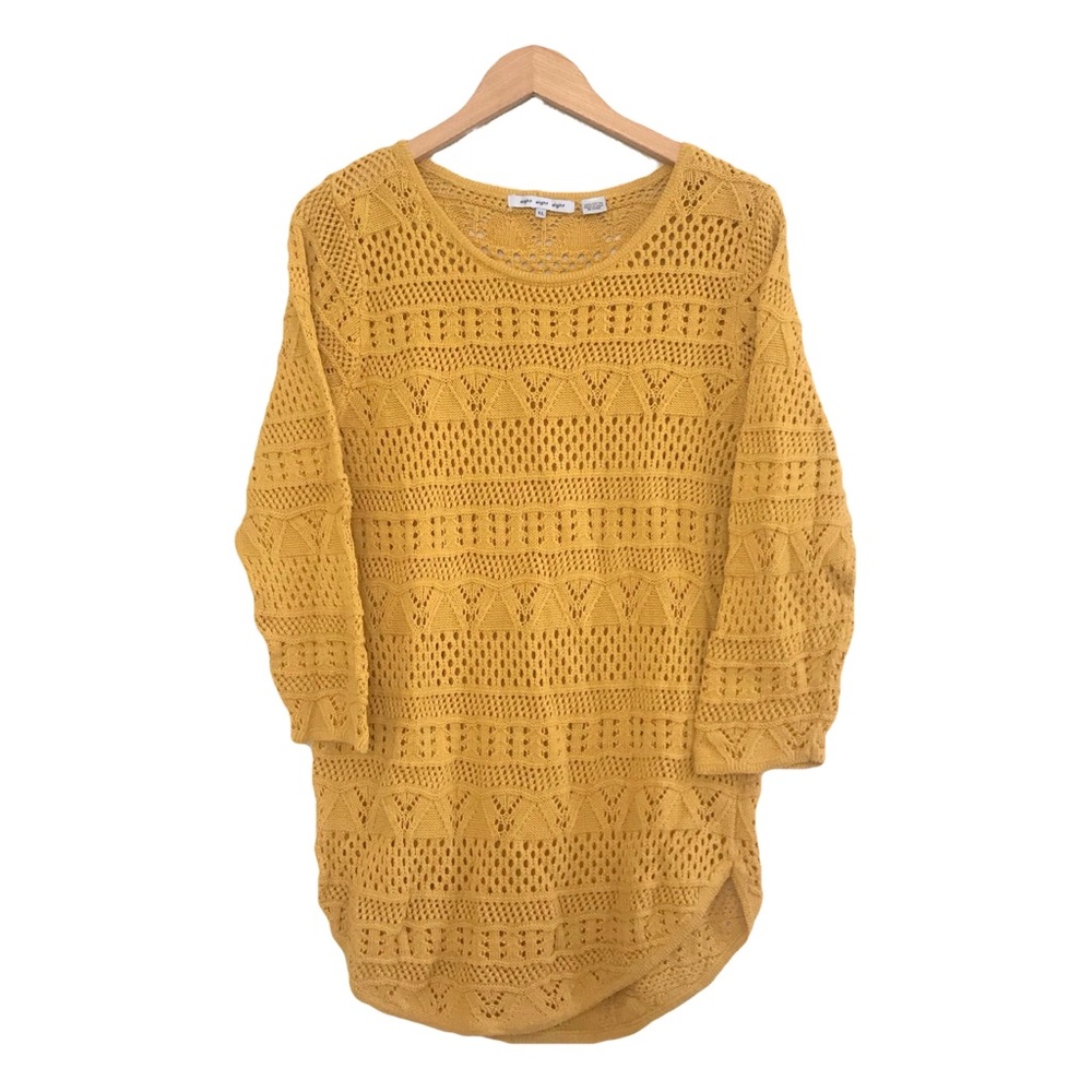 Eight Eight Eight Yellow Knit Long Sleeve Sweater